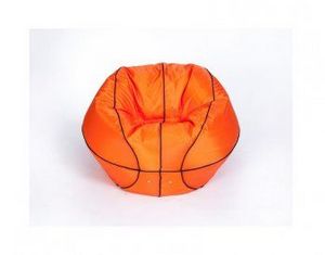 Кресло-мешок Баскетбольный мяч малый оранжево-черное в Серове - serov.ok-mebel.com | фото 1