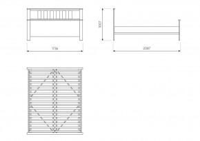 2.08.04.070.14 САГА кровать двойная 160х200 белая/ясень в Серове - serov.ok-mebel.com | фото 3