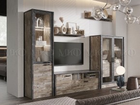 Амели Шкаф-стекло (Дуб Юкон-Бетон темный) в Серове - serov.ok-mebel.com | фото 3