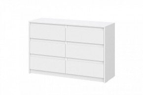 АЙДЕН КМ06-1200 Комод 6 ящиков (белый) в Серове - serov.ok-mebel.com | фото
