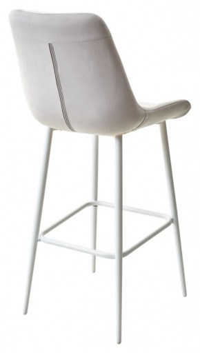 Барный стул ХОФМАН, цвет H-09 Светло-серый, велюр / белый каркас М-City в Серове - serov.ok-mebel.com | фото 4
