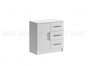 БАСЯ Комод с 3-мя ящиками, дверью (белый) в Серове - serov.ok-mebel.com | фото