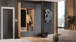 БАВАРИЯ Прихожая (дуб вотан/графит) в Серове - serov.ok-mebel.com | фото