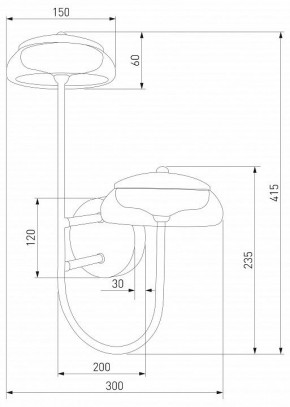 Бра Eurosvet Fungo 50388/2 LED черный в Серове - serov.ok-mebel.com | фото 5