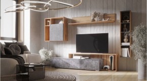ДАЛЛАС Гостиная (модульная) цемент темный в Серове - serov.ok-mebel.com | фото