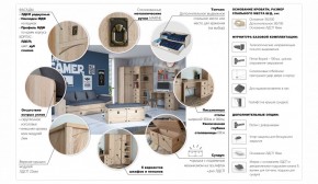 Детская Система Валенсия Шкаф 2-х дверный Дуб сонома в Серове - serov.ok-mebel.com | фото 3