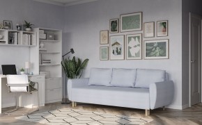 Диван-кровать Тулисия пастельно-голубой, ткань рогожка в Серове - serov.ok-mebel.com | фото 4