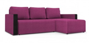 Диван угловой Алиса 3 Shaggy FUCHSIA - TEOS BLACK в Серове - serov.ok-mebel.com | фото