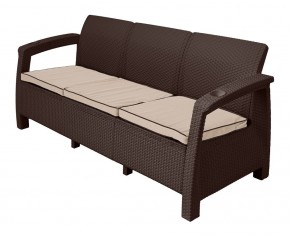 Диван Yalta Premium Sofa 3 Set (Ялта) шоколадный (+подушки под спину) в Серове - serov.ok-mebel.com | фото 1