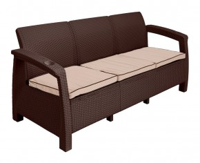 Диван Yalta Premium Sofa 3 Set (Ялта) шоколадный (+подушки под спину) в Серове - serov.ok-mebel.com | фото 2