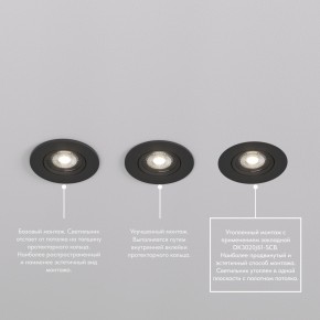 DK3020-BK Встраиваемый светильник, IP 20, 10 Вт, GU5.3, LED, черный, пластик в Серове - serov.ok-mebel.com | фото 5