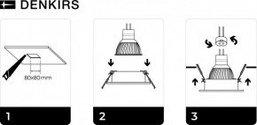 DK3021-BK Встраиваемый светильник, IP 20, 10 Вт, GU5.3, LED, черный, пластик в Серове - serov.ok-mebel.com | фото 5
