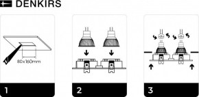 DK3022-BK Встраиваемый светильник, IP 20, 10 Вт, GU5.3, LED, черный, пластик в Серове - serov.ok-mebel.com | фото 6