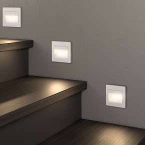 DK3050-WH Светильник встраиваемый в стену, IP 20, LED 3000, 1 Вт, белый, пластик в Серове - serov.ok-mebel.com | фото 6