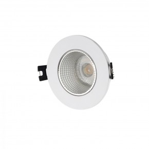 DK3061-WH+CH Встраиваемый светильник, IP 20, 10 Вт, GU5.3, LED, белый/хром, пластик в Серове - serov.ok-mebel.com | фото