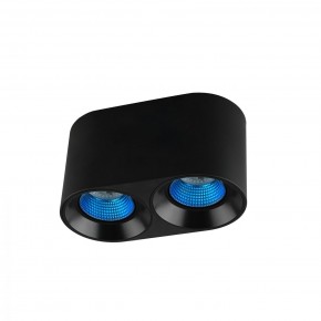 DK3096-BK+CY Светильник накладной IP 20, 10 Вт, GU5.3, LED, черный/голубой, пластик в Серове - serov.ok-mebel.com | фото
