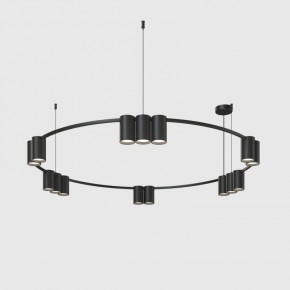 DK4067-BK Подвесной светильник ORBIT, IP20, 15xGU10 LED до 15 Вт, черный матовый, алюминий в Серове - serov.ok-mebel.com | фото