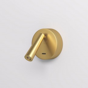 DK5072-SB Бра SHINE WALL со светодиодом, D104*H68, IP20, 3000К, 3W, RA?90, сатинированная латунь, алюминий в Серове - serov.ok-mebel.com | фото 2
