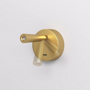 DK5072-SB Бра SHINE WALL со светодиодом, D104*H68, IP20, 3000К, 3W, RA?90, сатинированная латунь, алюминий в Серове - serov.ok-mebel.com | фото 3