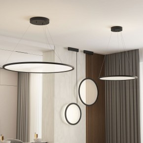 DK6606-BK Подвесной вертикальный светильник Veil со светодиодом H1700 d600 220V 48W 3000-6000K IP20 черный алюминий в Серове - serov.ok-mebel.com | фото 7
