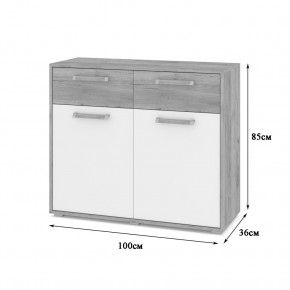 ФЛОРИДА Гостиная (модульная) дуб серый/белый в Серове - serov.ok-mebel.com | фото 6