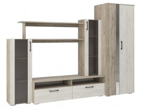 Гостиная Эмма (Дуб Крафт серый/белый) в Серове - serov.ok-mebel.com | фото 2