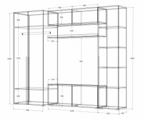 Гостиная Норден (Дуб Крафт белый) в Серове - serov.ok-mebel.com | фото 4