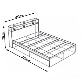 Камелия Кровать 1200, цвет дуб сонома, ШхГхВ 123,5х217х78,2 см., сп.м. 1200х2000 мм., без матраса, основание есть в Серове - serov.ok-mebel.com | фото 5