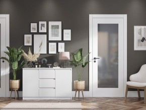 Комод 2-ств. с 3 ящиками "Бьянко" (Белый лофт) в Серове - serov.ok-mebel.com | фото 2