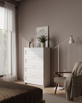 Комод СИРИУС с четырьмя ящиками, цвет белый в Серове - serov.ok-mebel.com | фото