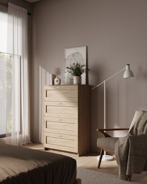 Комод СИРИУС с четырьмя ящиками, цвет Дуб Сонома в Серове - serov.ok-mebel.com | фото