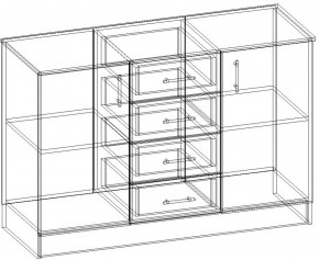 СОФИЯ Комод К1000 2Д (венге/дуб белфорт) в Серове - serov.ok-mebel.com | фото 3