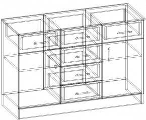 СОФИЯ Комод К1200 2Д (венге/дуб белфорт) в Серове - serov.ok-mebel.com | фото 3