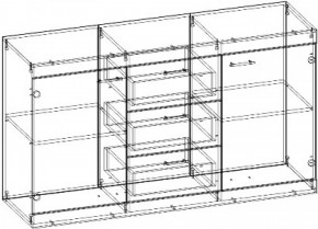 СОНАТА КС-1500 Комод (Дуб сонома/Белый глянец) в Серове - serov.ok-mebel.com | фото 2