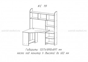 Компьютерный стол №19 (Анкор темный) в Серове - serov.ok-mebel.com | фото 3