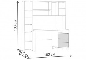 Компьютерный стол Комфорт 12.95 N дуб сонома /  темно-серый в Серове - serov.ok-mebel.com | фото