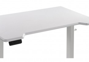 Компьютерный стол Маркос с механизмом подъема 120х75х75 белый / шагрень белая в Серове - serov.ok-mebel.com | фото 6