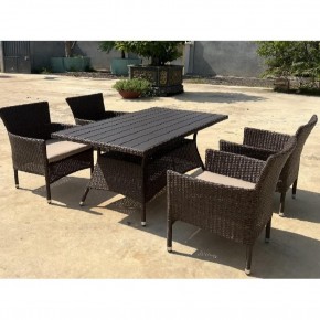 Комплект мебели из иск. ротанга AM-196B/T196 Brown 4Pcs (4+1) в Серове - serov.ok-mebel.com | фото 3