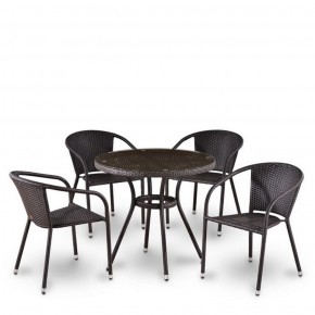 Комплект плетеной мебели T282ANT/Y137C-W53 Brown (4+1) в Серове - serov.ok-mebel.com | фото