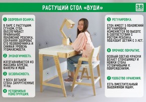Комплект растущий стол и стул с чехлом 38 попугаев «Вуди» (Белый, Белый, Беж) в Серове - serov.ok-mebel.com | фото