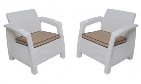 Комплект уличной мебели Yalta Premium Terrace Set (Ялта) белый (+подушки под спину) в Серове - serov.ok-mebel.com | фото 4