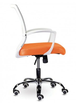 Кресло BRABIX "Wings MG-306", пластик белый, хром, сетка, серое/оранжевое, 532011 в Серове - serov.ok-mebel.com | фото 3