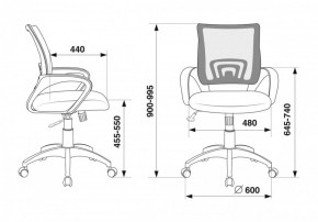 Кресло Бюрократ CH-695N/R/TW-11 красный TW-35N черный TW-11 в Серове - serov.ok-mebel.com | фото 3