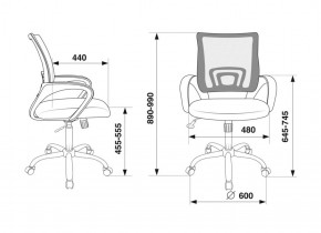 Кресло Бюрократ CH-695N/SL/OR/BLACK оранжевый TW-38-3 черный TW-11 в Серове - serov.ok-mebel.com | фото 4