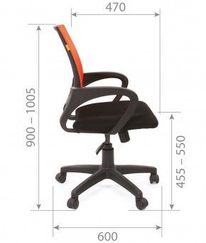 Кресло для оператора CHAIRMAN 696 black (ткань TW-11/сетка TW-01) в Серове - serov.ok-mebel.com | фото 5