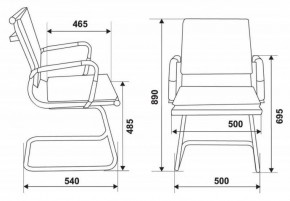 Кресло для посетителя Бюрократ CH-993-Low-V/Black на черный в Серове - serov.ok-mebel.com | фото 3