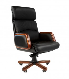 Кресло для руководителя CHAIRMAN 417 (Натуральная кожа) Черное в Серове - serov.ok-mebel.com | фото