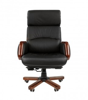 Кресло для руководителя CHAIRMAN 417 (Натуральная кожа) Черное в Серове - serov.ok-mebel.com | фото 2