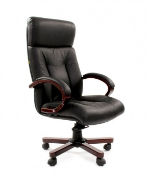 Кресло для руководителя CHAIRMAN  421 (Натуральная кожа) Черное в Серове - serov.ok-mebel.com | фото 1