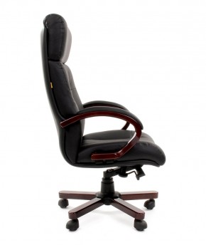 Кресло для руководителя CHAIRMAN  421 (Натуральная кожа) Черное в Серове - serov.ok-mebel.com | фото 3